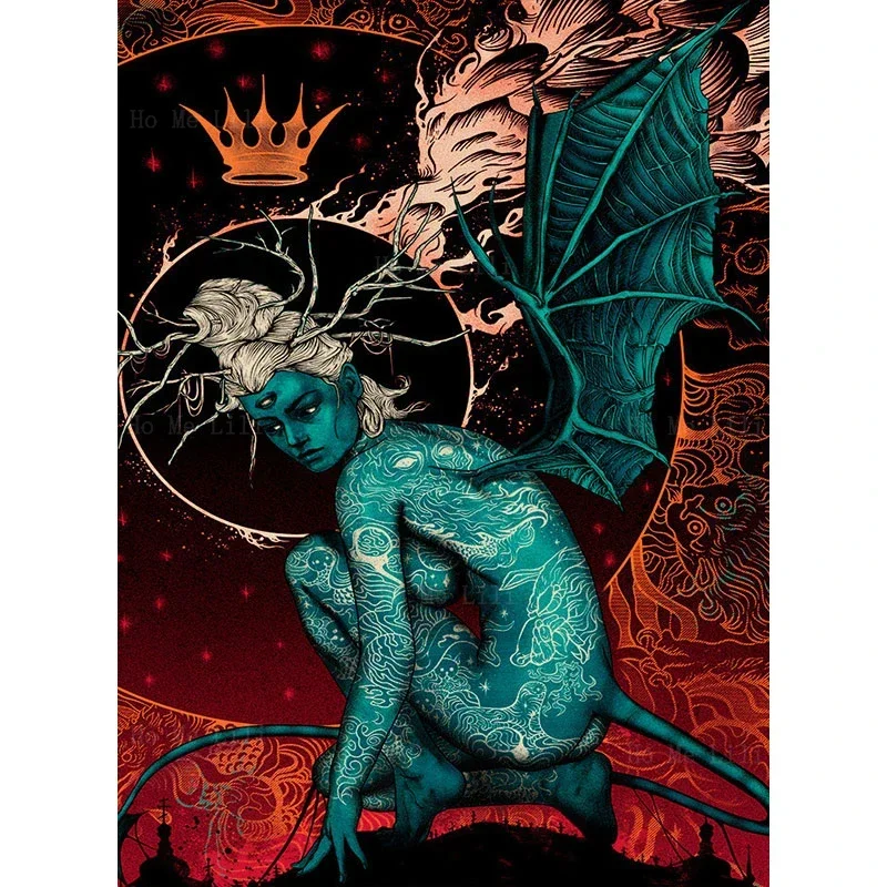 Pop Surrealism Mystifying Goddesses Vivid And Eerie Dark Concert Posters Canvas Wall Art By Ho Me Lili For Livingroom Decor