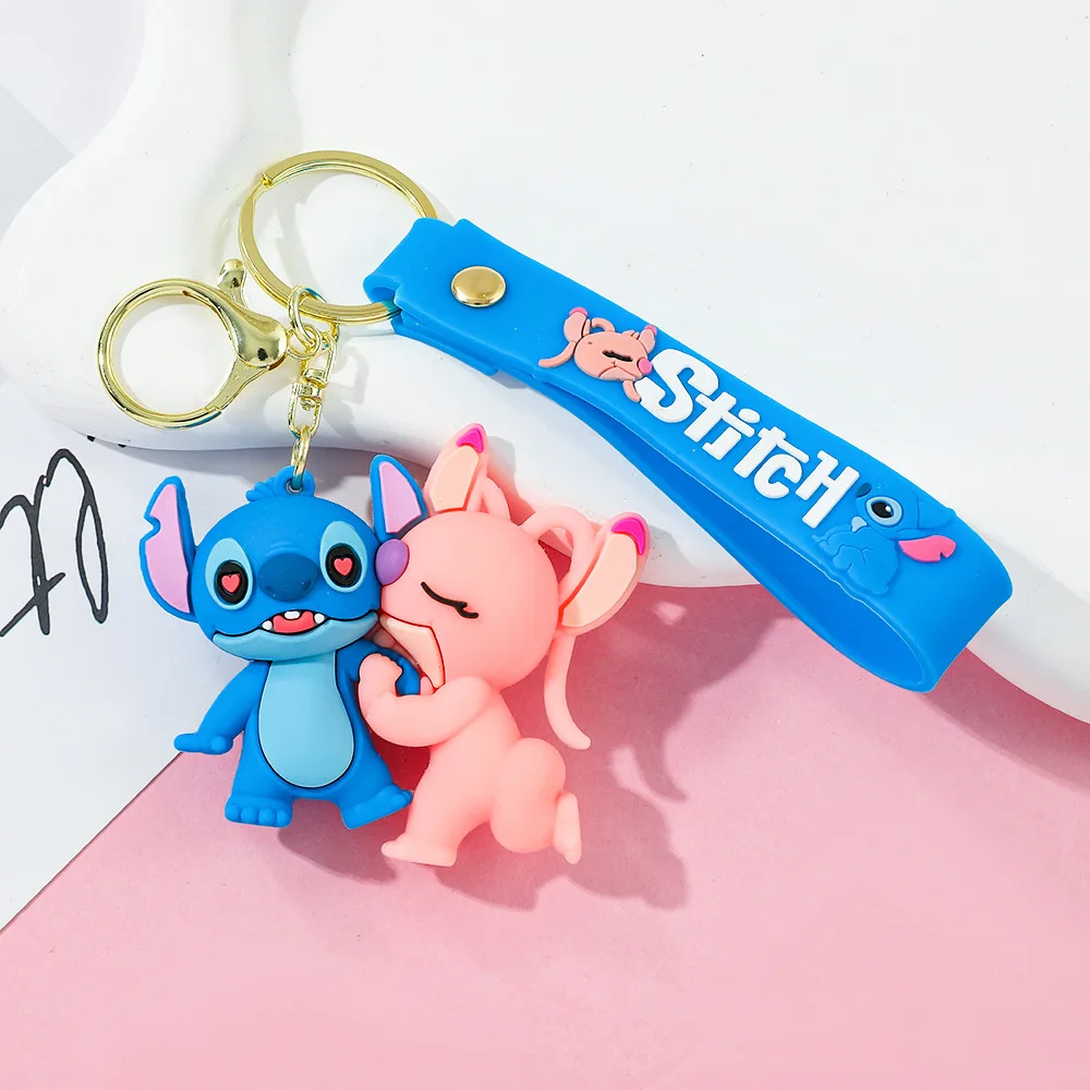 Stitch Anime Keychain Cartoon Kawaii Stitch Cute Doll Keyring Ornament Key Chains Pendant Toys 2026 Gift in Stock - view 2