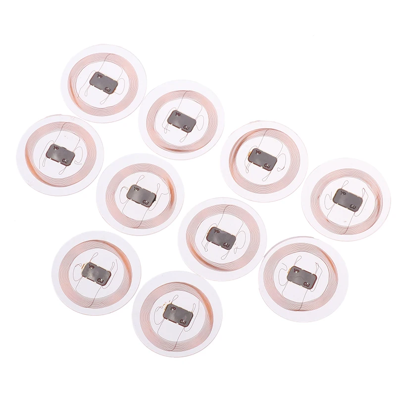5/10pcs CUID NFC Tag 25mm Rewritable Transparent Coin Card NFC Label For Proximity Keyfobs Tags Access Contol Super Thin NFC