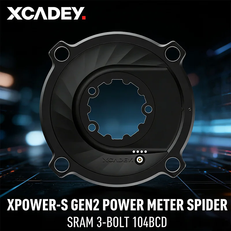 

XCADEY XPOWER-S Spider Power Meter for Road & MTB Bikes, Compatible with SRAM Rotor Race Face Cranks, 104BCD / 110BCD