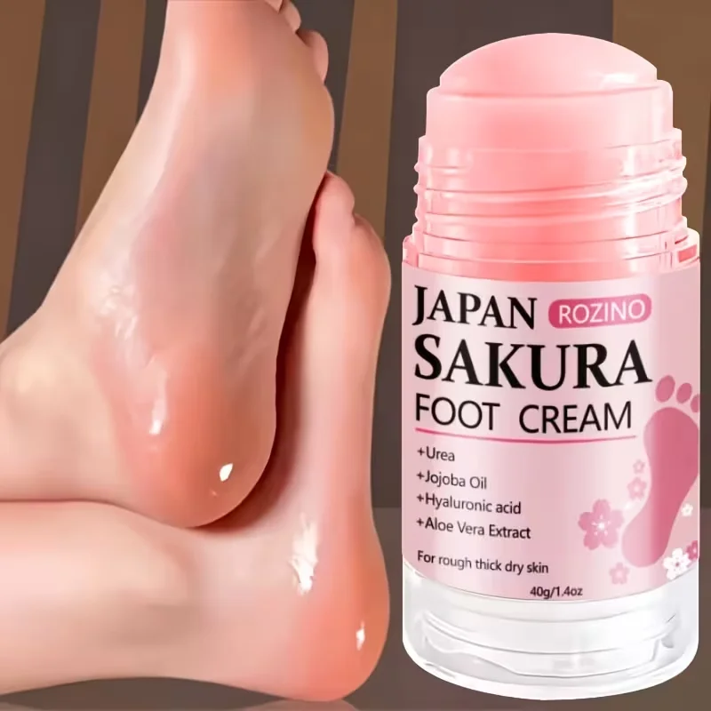 【Super Anti-Cracking】Sakura 60% Urea + 2% Salicylic Acid Hand and Foot Stick, Super Anti-Cracking Hand and Foot Cream Stick, Moisturizes from Within in 5 Minutes, Fast Results, Deep Hydration, Locks in Moisture, Protects the Skin Barrier, 98% Smoothness, Smooth and Flawless, Improves Skin Elasticity, Presents Healthier Hands and Feet, Suitable for Extremely Dry, Cracked, and Rough Hands and Feet, Stick Design, Portable and Easy to Use