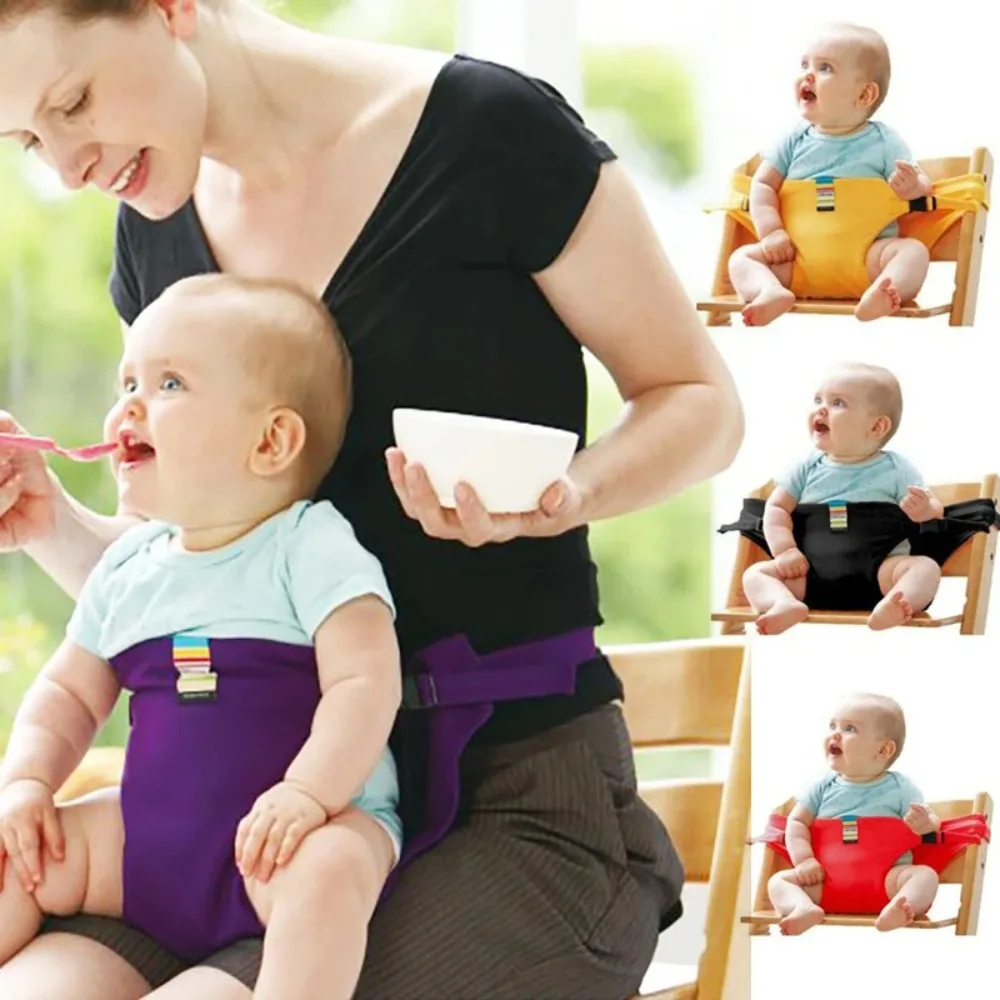 with Safety Belt Dining Chair Fixed Belt Adjustable Washable Children's Chair Strap Breathable Feeding Chair Belt Travel