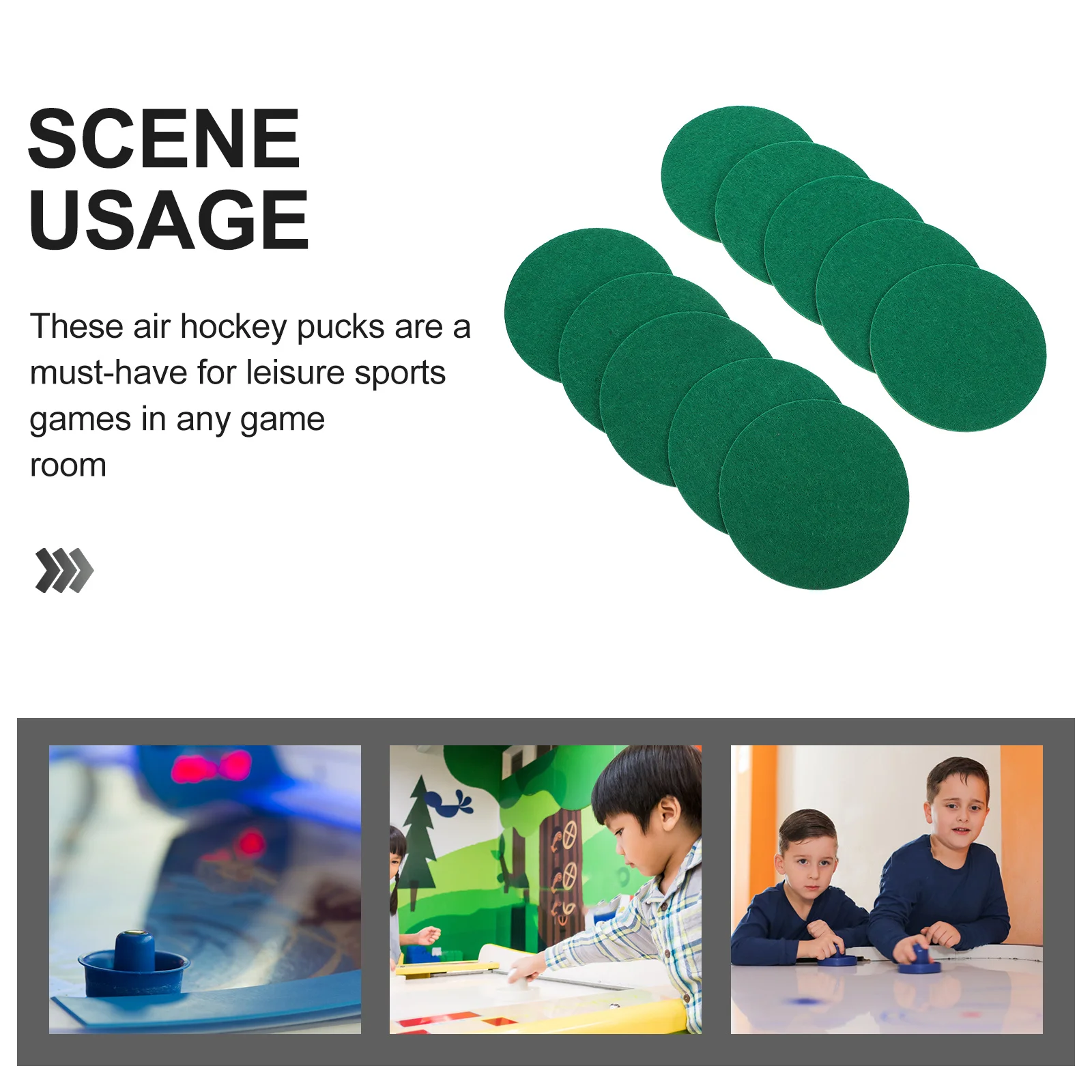 

10 шт., аксессуары для воздушного хоккея, сменный набор подушечек из полиэфирного волокна, подходит для стандартных деталей игровой комнаты с летучей мышью, подушечки для воздушного хоккея
