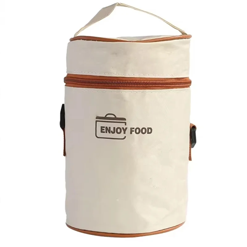 

HRBAJ-контейнер для обеда с термоизоляцией из нержавеющей стали, контейнер для еды с изоляционной сумкой, хранилище продуктов для горячих и холодных еды