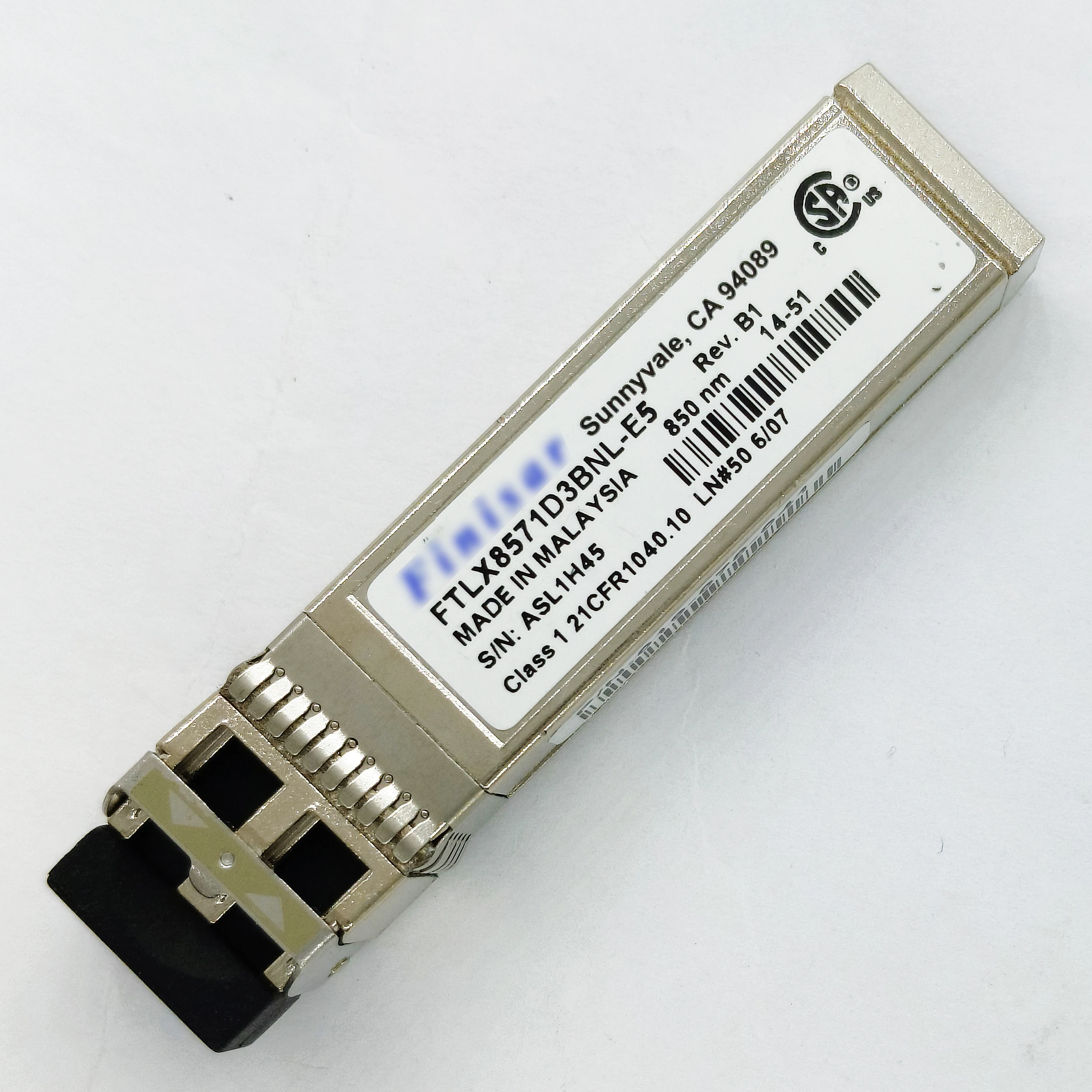 

Genuine For Finisar 10GB 300m FTLX8571D3BNL-E5 SR 850nm 0.3km SFP+ MM Duplex LC Transceiver Optical Module