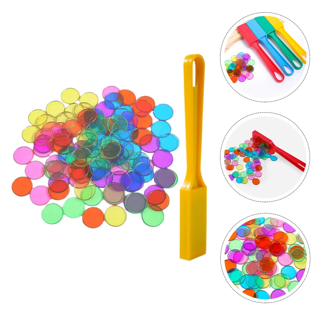 Children's Mathematics Magnetic Rod Teaching Aids Magnetic Wand Round Chips Counting Toy Color Sorting Toy Educational Toy