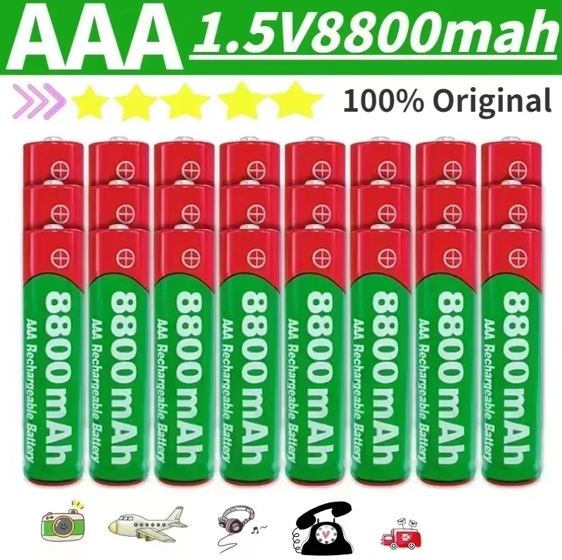 

AAA 1.5V Battery 8800mAh Rechargeable Battery 1.5V AAA Alkaline Battery Suitable for Clock, Mouse, Computer, Toy Free Shipping