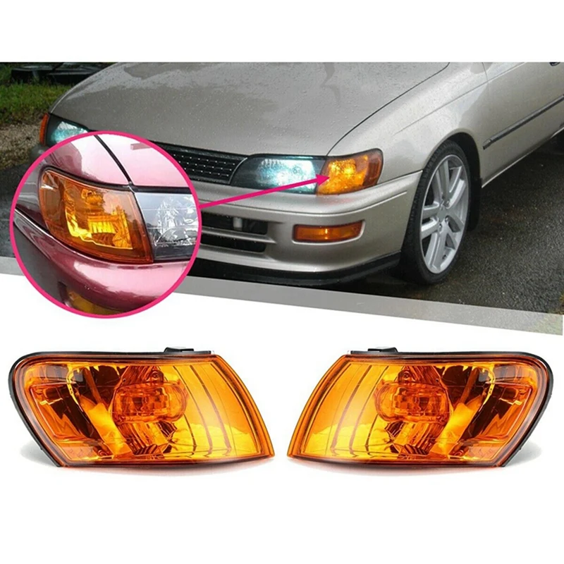 4X Car Front Corner Lamp Lights Fit For Toyota Corolla AE100 E100 AE101 93-97