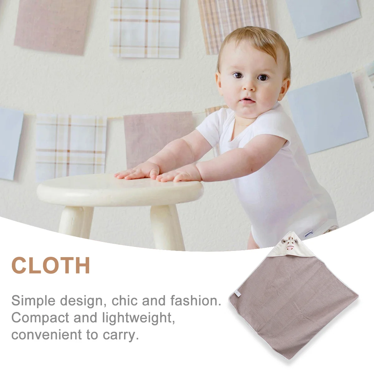 

Cartoon Baby Cloak Adorable Cloth Hooded Blanket Soft Premium Material Exquisite Workmanship Safe Skin Friendly Good Water
