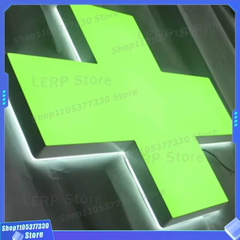 3D Acrylic LED Dual Light Pharmacy Signage International Committee of the Red Cross Store Display Lettering for Medical Shop