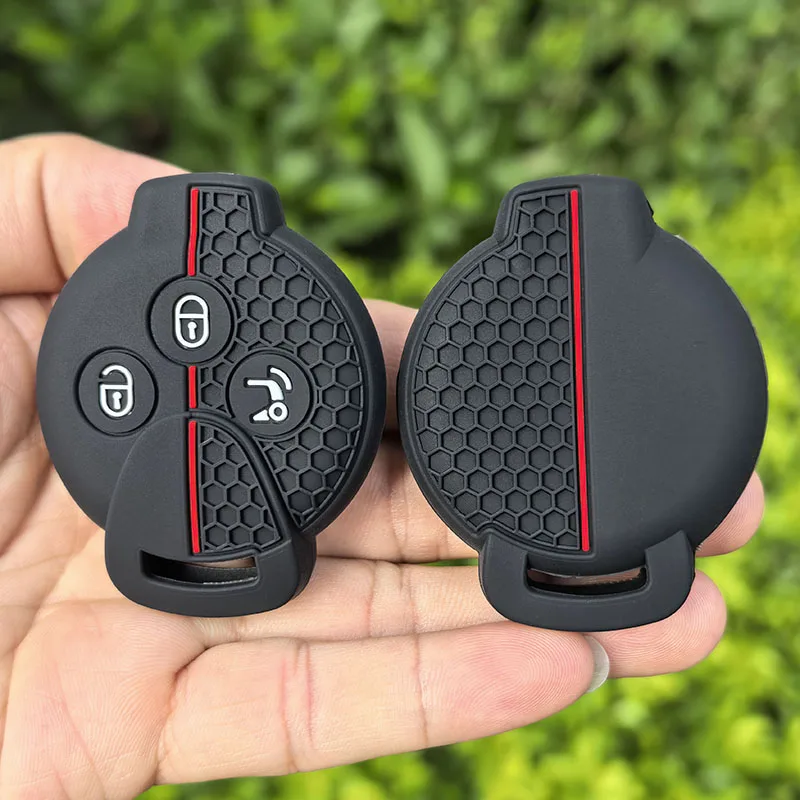 Silikon-Autoschlüsselhülle Fernbedienungsabdeckung für Benz Smart 451 Smart 450 Chiave Roadster Crossblade Fortwo Roadster K Forfour Zubehör