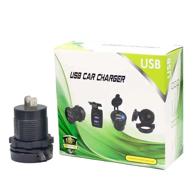 12V 24V 3.0 A バスデュアル充電ソケットバッテリーディスプレイ車の USB 充電器スイッチ付き
