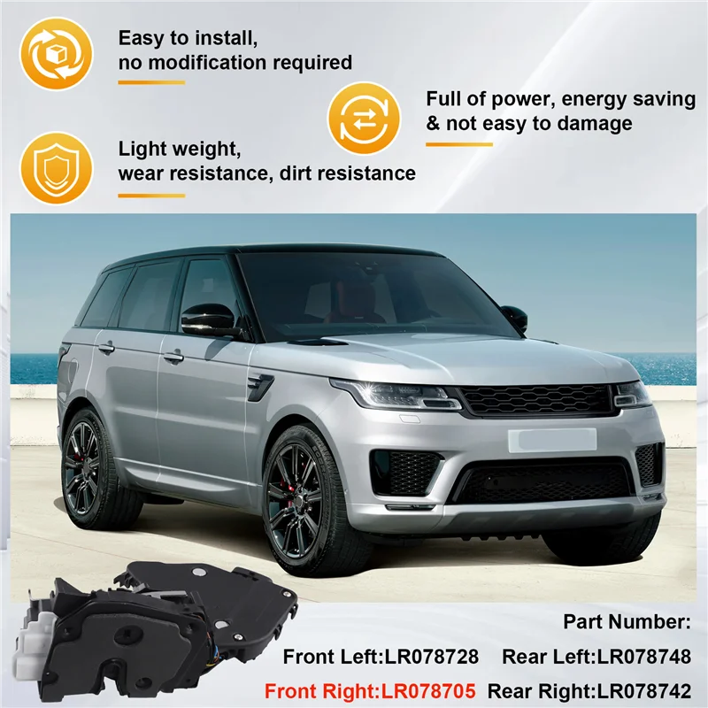 AS57-مزلاج قفل باب السيارة لاند روفر رينج روفر 2013 رينج روفر سبورت 2014 #4