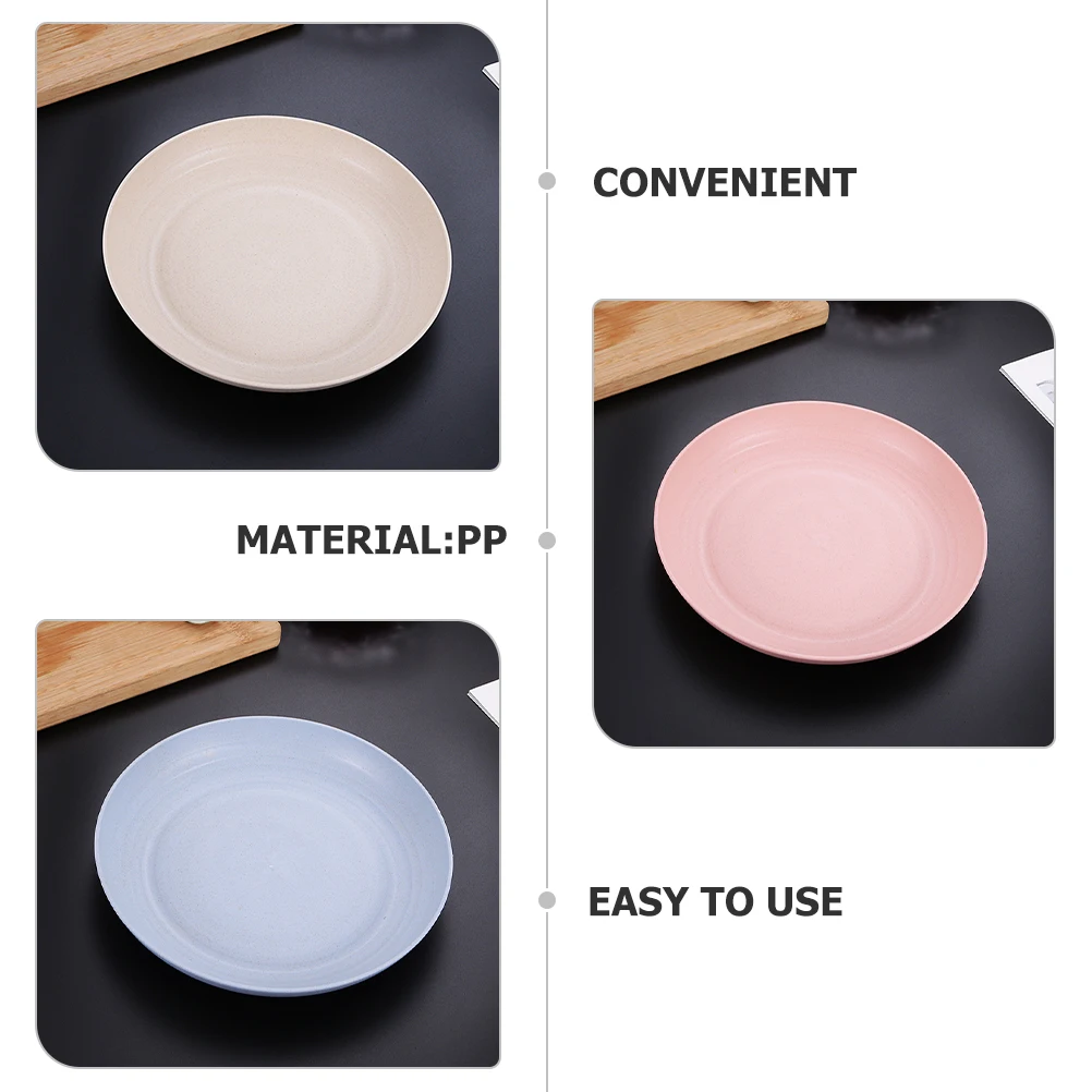 

4pcs Home Multi Function Serving Supply Fruit Plate Round Dish Food Food Plate Tray Snack Cake Home Kitchen Supply