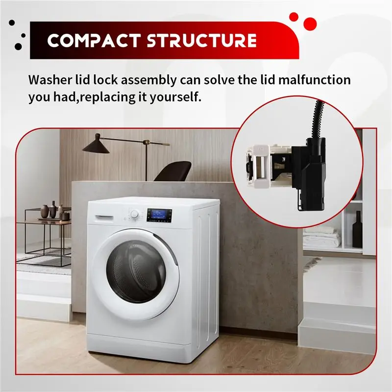 W11307244 W10682535 Washer Lid Lock Switch W/ Accessories For Whirlpool,Washing Machine Lid Door Latch Assembly-[Mriae Parts]
