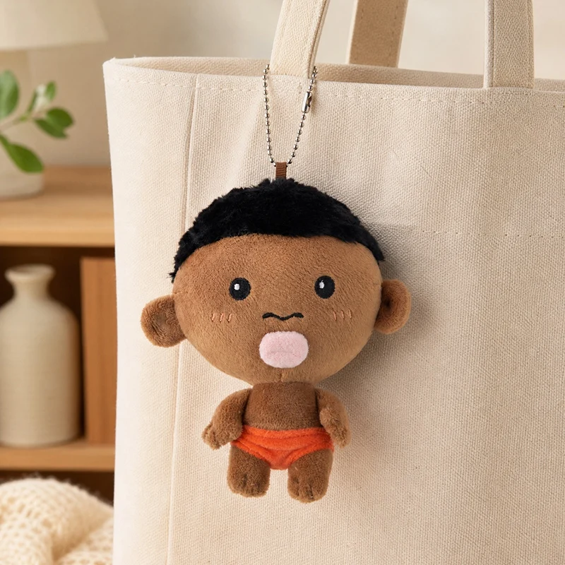 Hot Net Red Black Pendant Keychain 15cm Natasha Black Plush Doll Black Man Decompression Squeeze Ball Plush Doll Boy Girl Gift