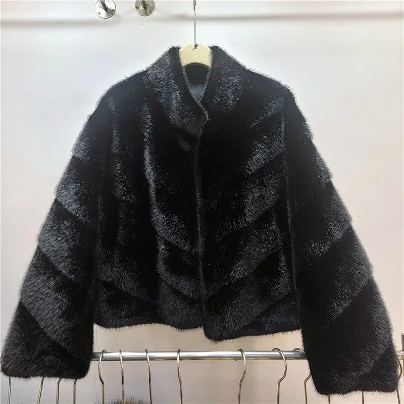 Clothland femmes Vintage manteau de fourrure à manches longues col montant femme épais hiver vêtements d'extérieur fausse fourrure veste Mujer CB249