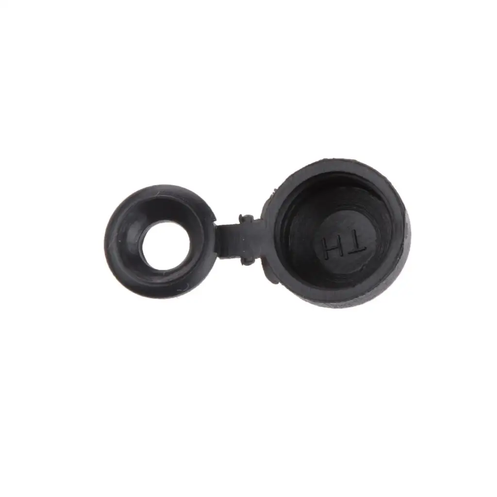 Black Polypropylene Screw Cover Cap 2.7cm Hinged Flip Top Synthetic Resin Enclosure for License Plate Screws