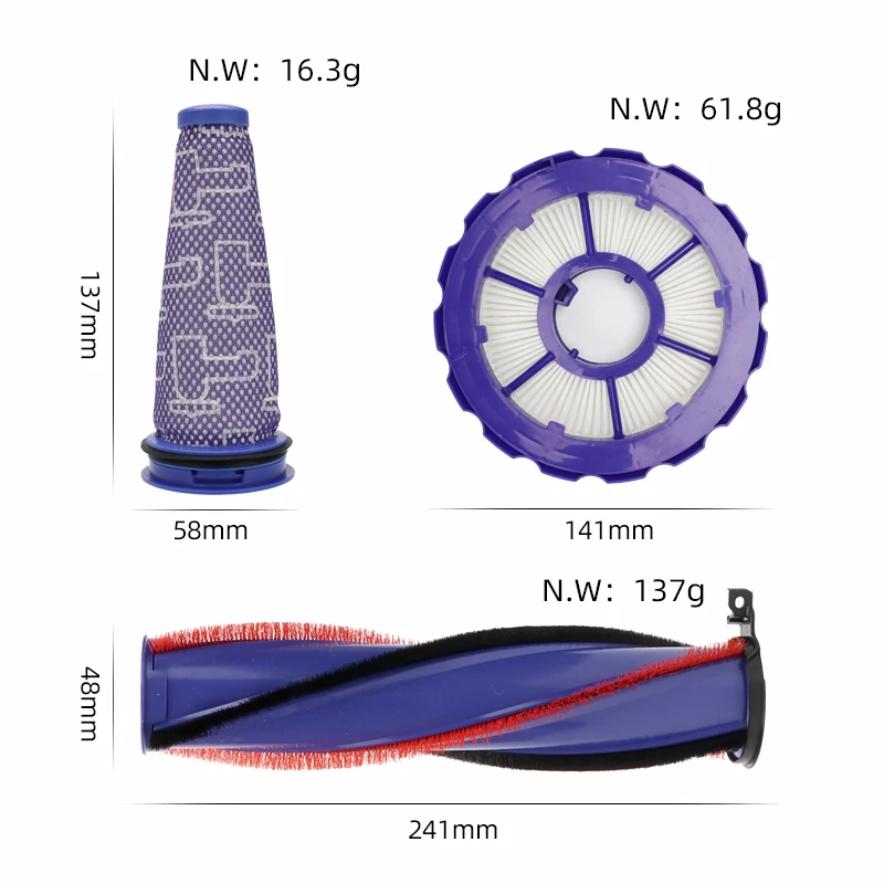 ตัวกรอง HEPA หลักแปรงลูกกลิ้งสำหรับ Dyson DC50เครื่องดูดฝุ่นทำความสะอาดได้ด้านหน้ากลับ Pre มอเตอร์โพสต์