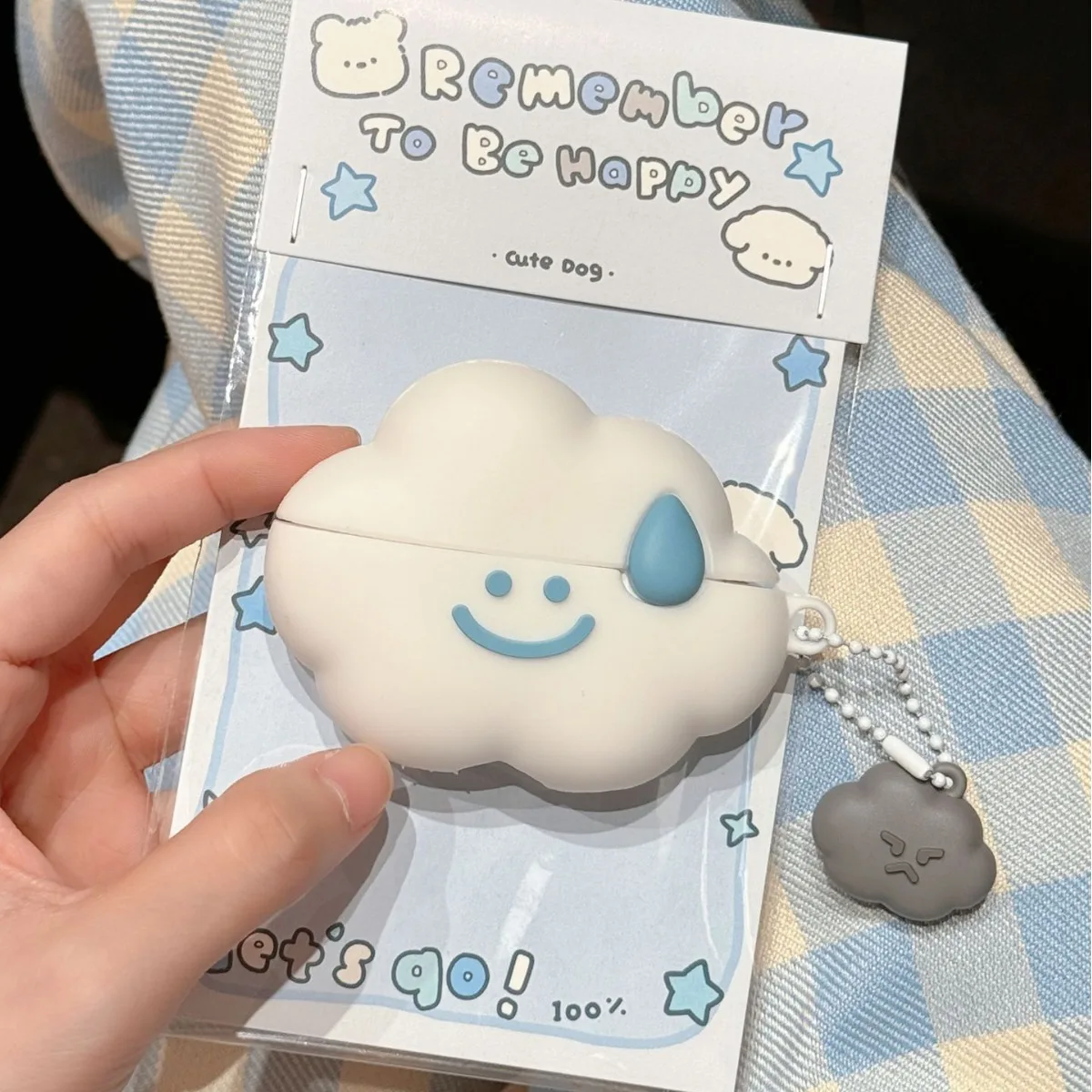 3D Funny Cartoon Cute Smile Cloud Earphone Protective Cases for Apple  AirPods Wireless Bluetooth Earbuds 1 2 3 headphone Cover