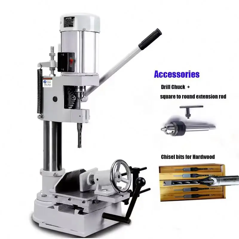 Dust Extraction Wood Mortising Machine Punching and Square Drilling All-in-One Woodworking Tool