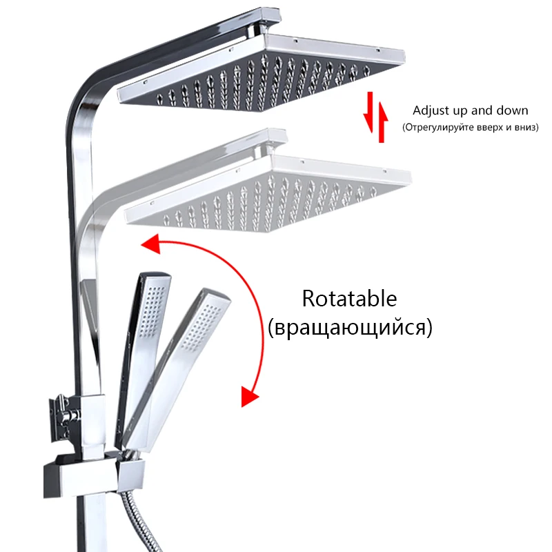 Смеситель для душа, черный/хромированный