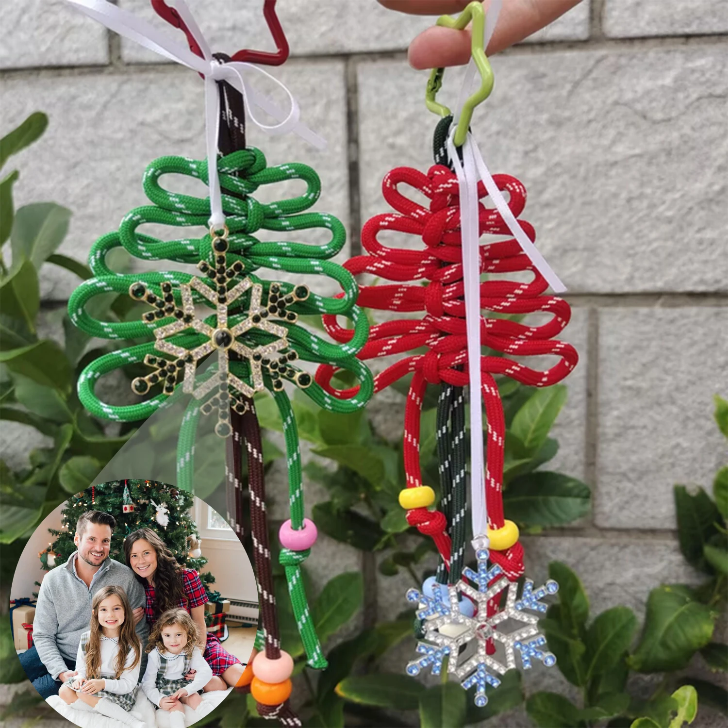 

Personalized Photo Christmas Tree Ornament Custom Decoration with Picture Inside 2025 Snowflake Projection Pendant ChristmasGift