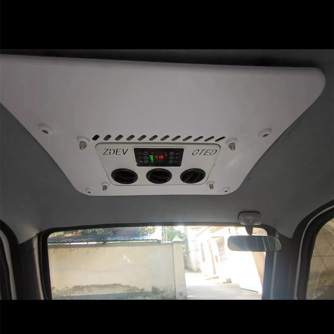 ميني نوع 24 فولت سقف علوي شاحنة وقوف السيارات برودة صغيرة 48 فولت مكيف الهواء لتخييم RV