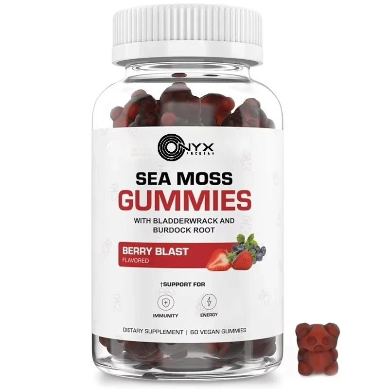 Gominolas de algas irlandesas, apoyo inmunológico, gomitas de algas vegetarianas para niños y adultos, 60 gomitas vegetarianas con sabor a fruta de oso