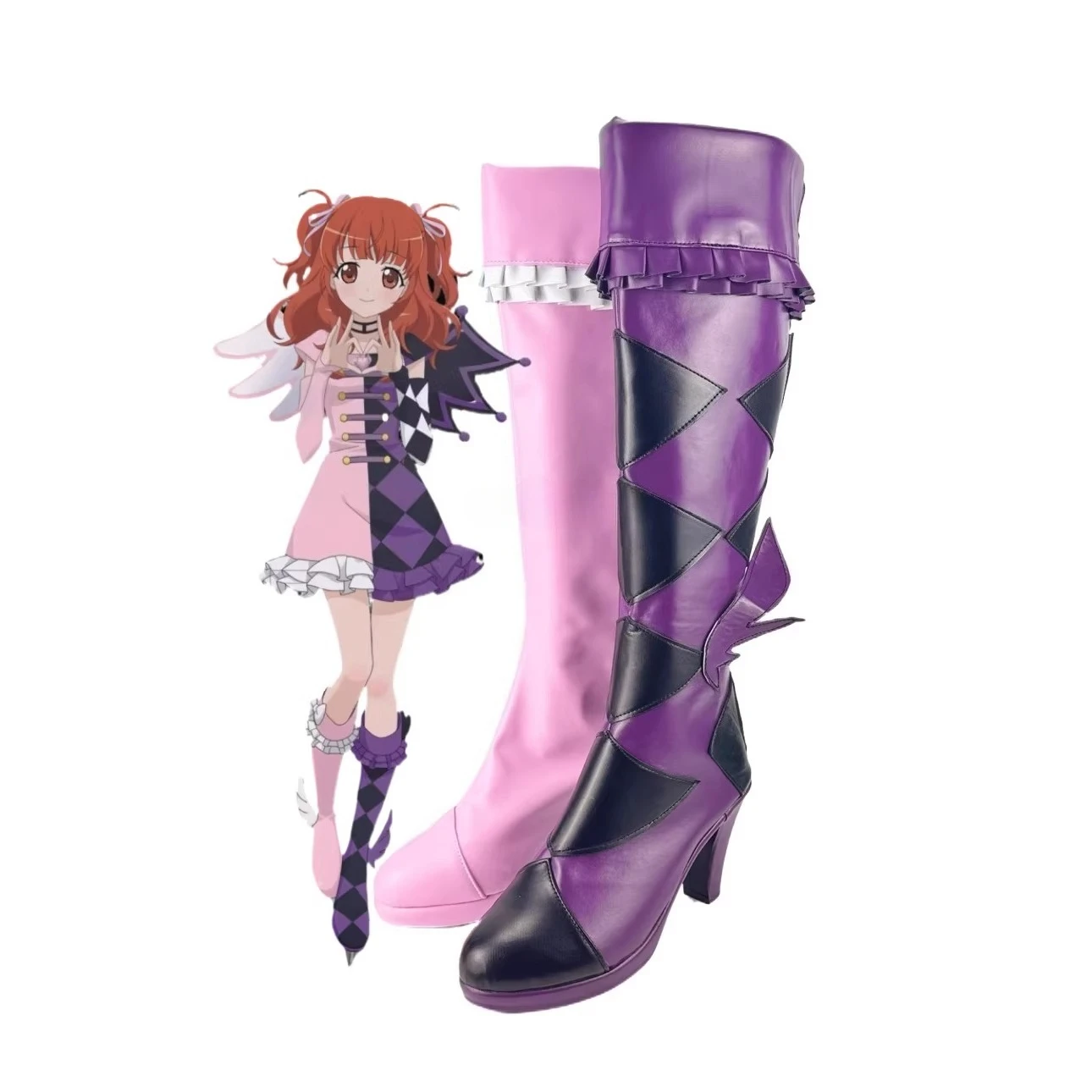 

Обувь для косплея Pretty Rhythm Kurisu Kaname, длинные сапоги на высоком каблуке, изготовленные на заказ