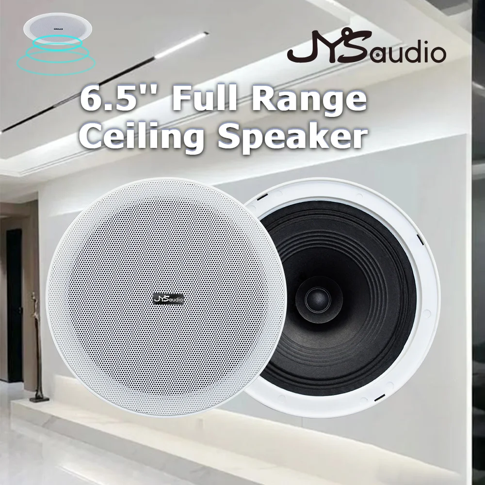 

Passive Ceiling Speaker 6.5 inch Stereo 10W Loudspeaker Home Theater Sound System Public Broadcast Audio for Restaurant Inn