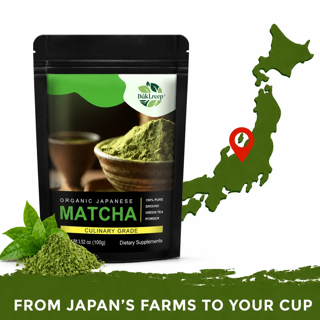 Organic Japanese Matcha, 100% Pure Green Tea Powder, Rich in Antioxidants for Energy, Metabolism & Daily Wellness Support