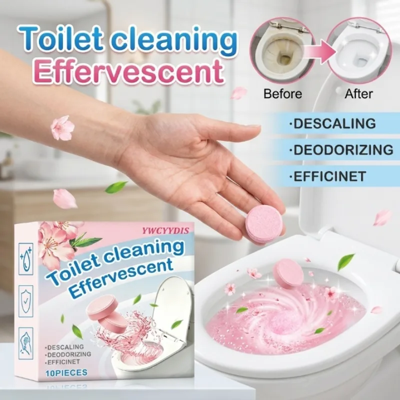 Toilet Cleaning Effervescent Tablets, Used To Slowly Remove Urine Stains and Odors, Toilet Cleaning Effervescent Tablets