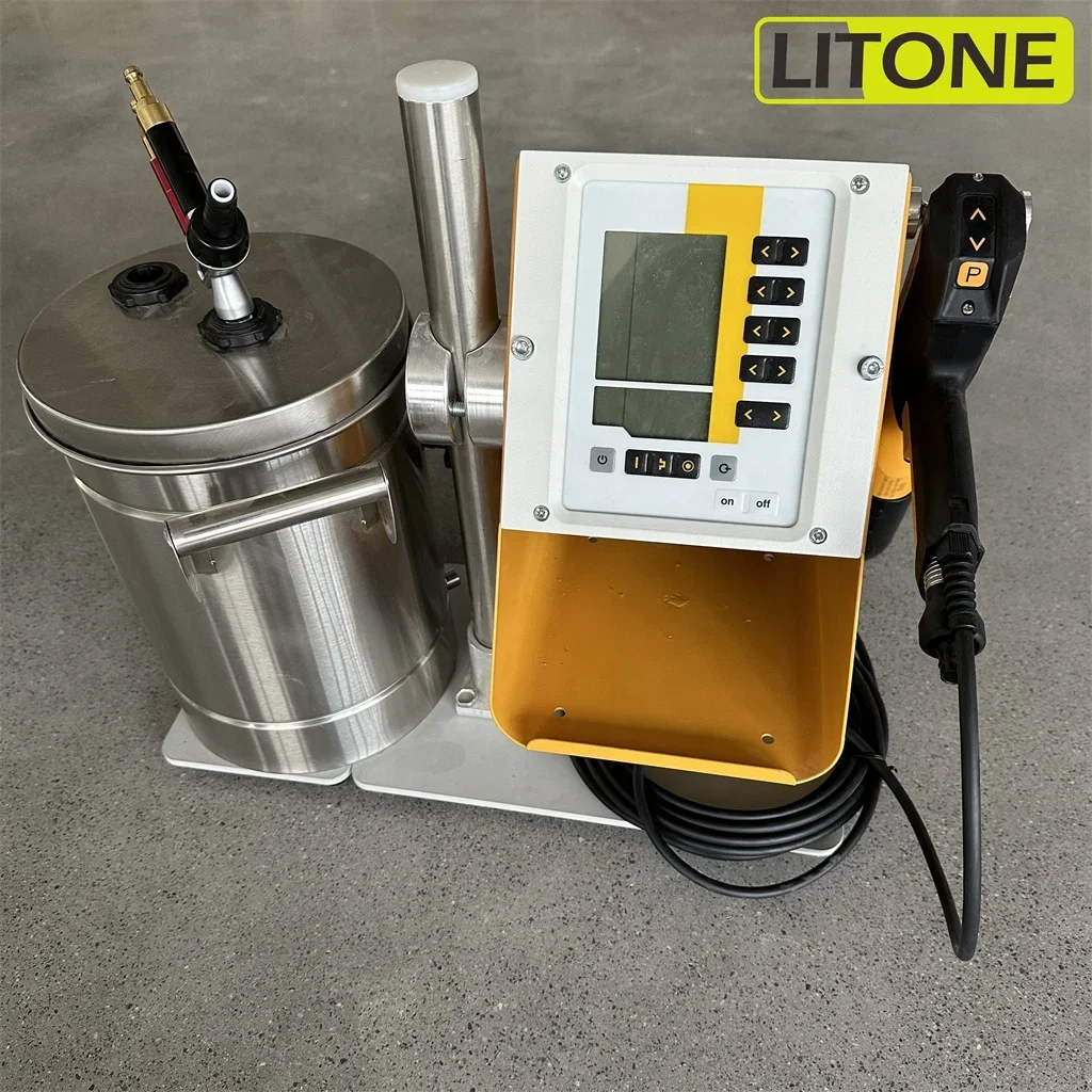 Litone Cheap Manual Electrostatic Powder Spray Equipment OptiFlex-2L with powder hopper