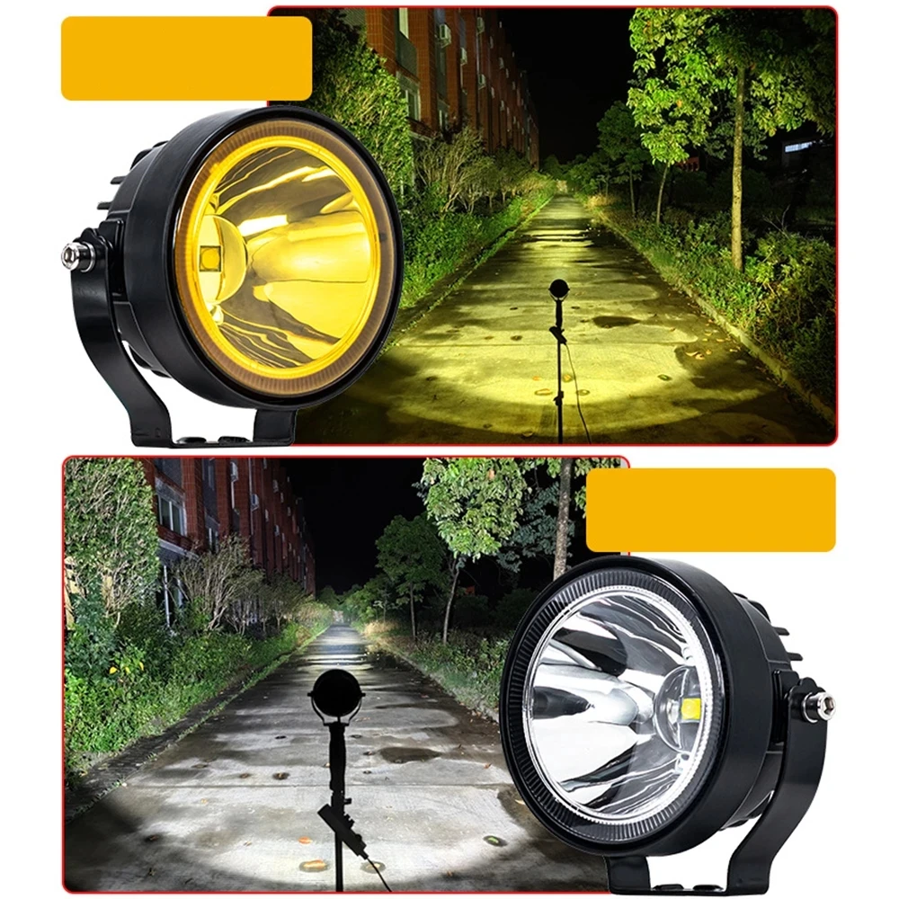 1 szt. 12 V - 48 V 30 W reflektor motocyklowy dodatkowe światła 4x4 reflektor terenowy ciężarówka lampa przeciwmgielna akcesoria części