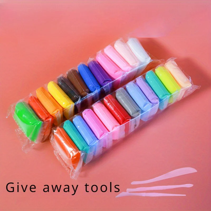 12/24/36-teiliges Magic Air Dry Clay Set – ungiftiger Modellierspaß für Kinder und Geschenke – inklusive lebendiger Farben und Deluxe-Werkzeugsatz