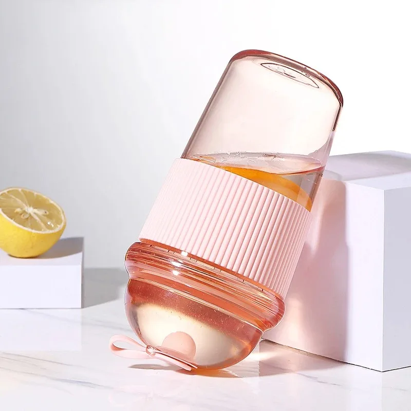 630/520 مللي زجاجة مياه القش سعة كبيرة شرب كوب مع غطاء الغذاء الصف البلاستيك Ins نمط الحليب الشاي القهوة القدح للبالغين