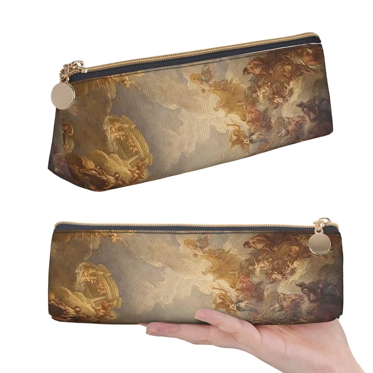 Braune Decke im Stil der Renaissance von Versailles, Federmäppchen für Jungen und Mädchen, Stiftbox, Bleistiftbeutel, Schreibwaren, Stifthaltertasche