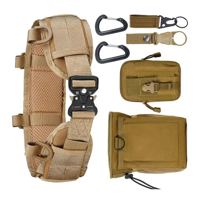 

Padded Battle Belt 8pcs Tool Waist Belt Multifunctional Tool Waist Airsoft Utility Belt Comfortable Security Guard Waist Belt