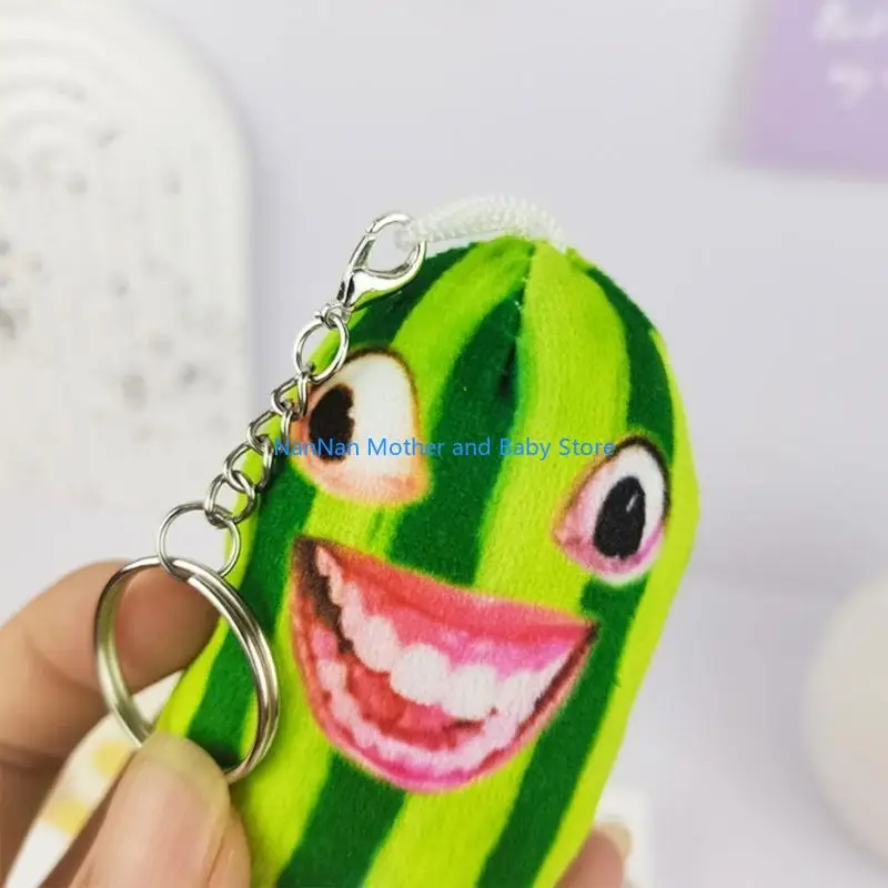 수박 재미 플러시 키 체인 귀여운 키어링 소녀 보이 백팩 장식