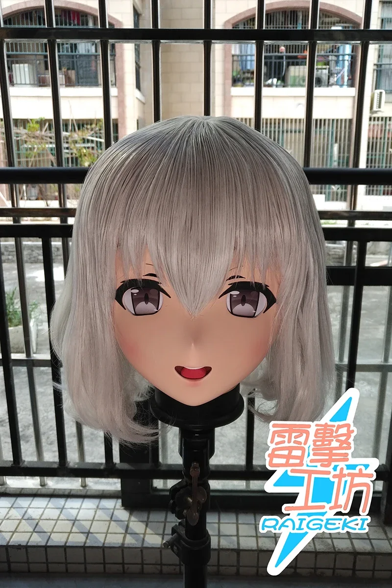 (RAIGEKI MAKS 08) Resin 3/4 Head Female/Girl Kigurumi Anime Cosplay Masks Crossdress Japan Role Lolita Crossdresser DOLL BJD Cos