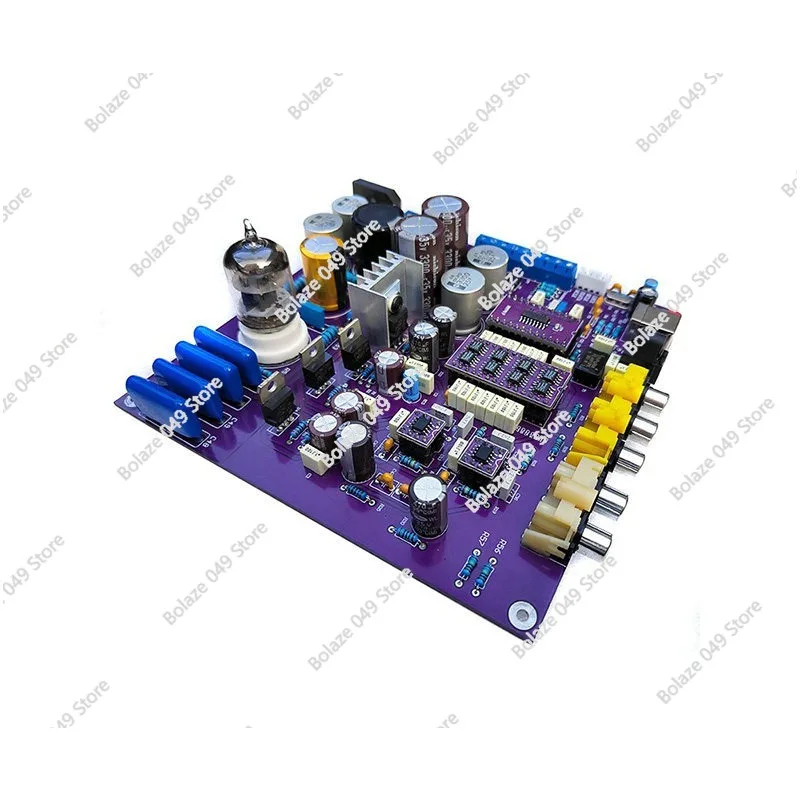 TDA1541 1387X8 parallel DAC decoding board coaxial fiber USB input 5670 tube buffer output