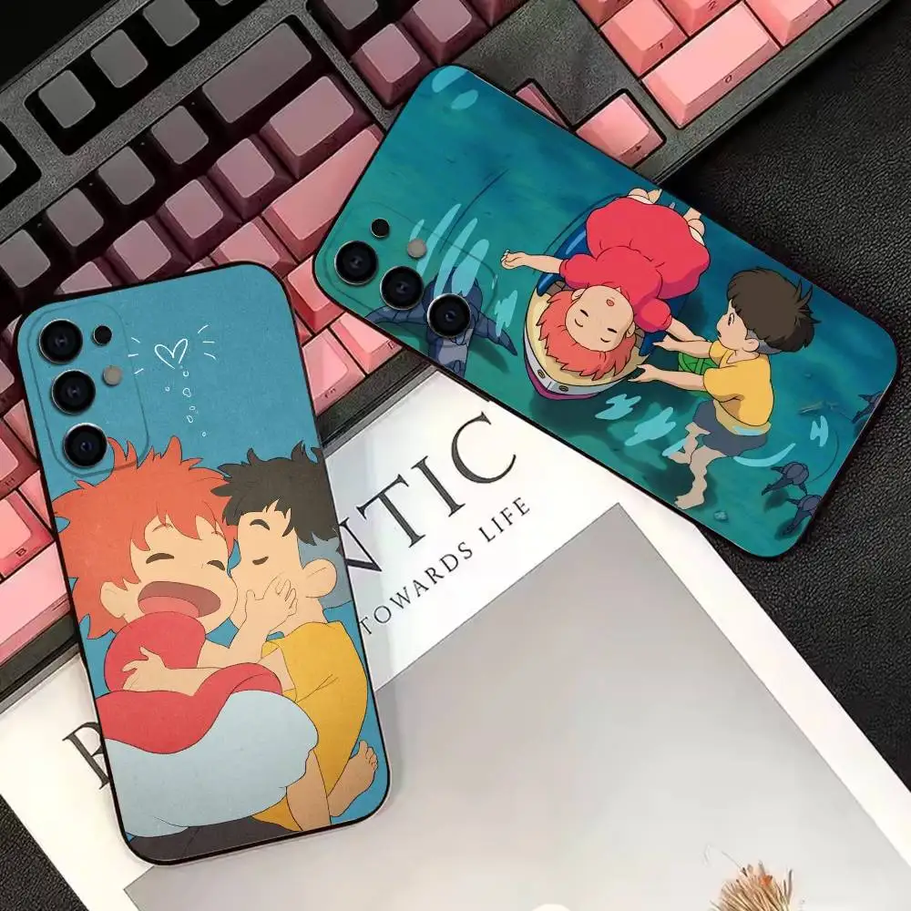 P-Ponyos Anime S-Sosuke   Phone Case For Samsung S26,S25,S24,S23,S22 Black Soft Protective Phone Case