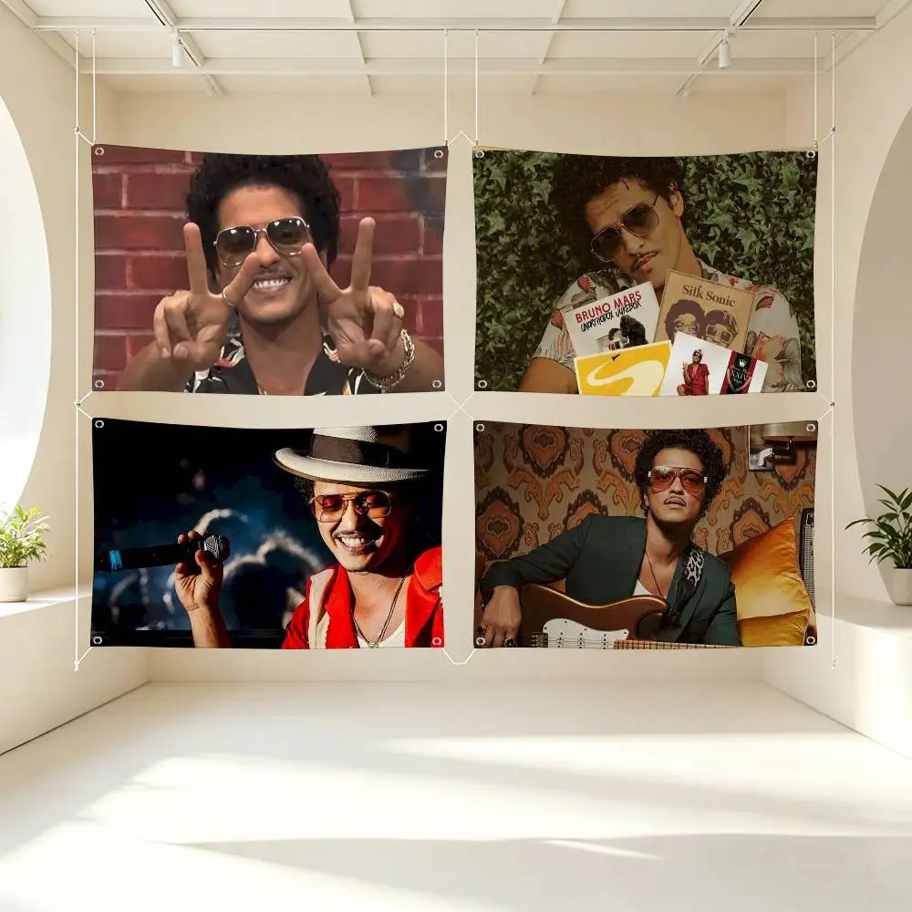 Singer B-Bruno M-Mars Flags Wall Hanging Tapestry Outdoor Garage Room Decorative flag Background Blanket