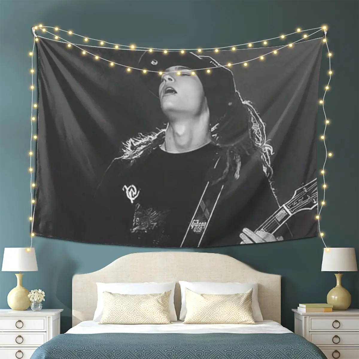 Tokio Hotel Tom Kaulitz Music Band Tapestry Wall Hanging Aesthetic Home Decor Tapestries for Living Room Bedroom