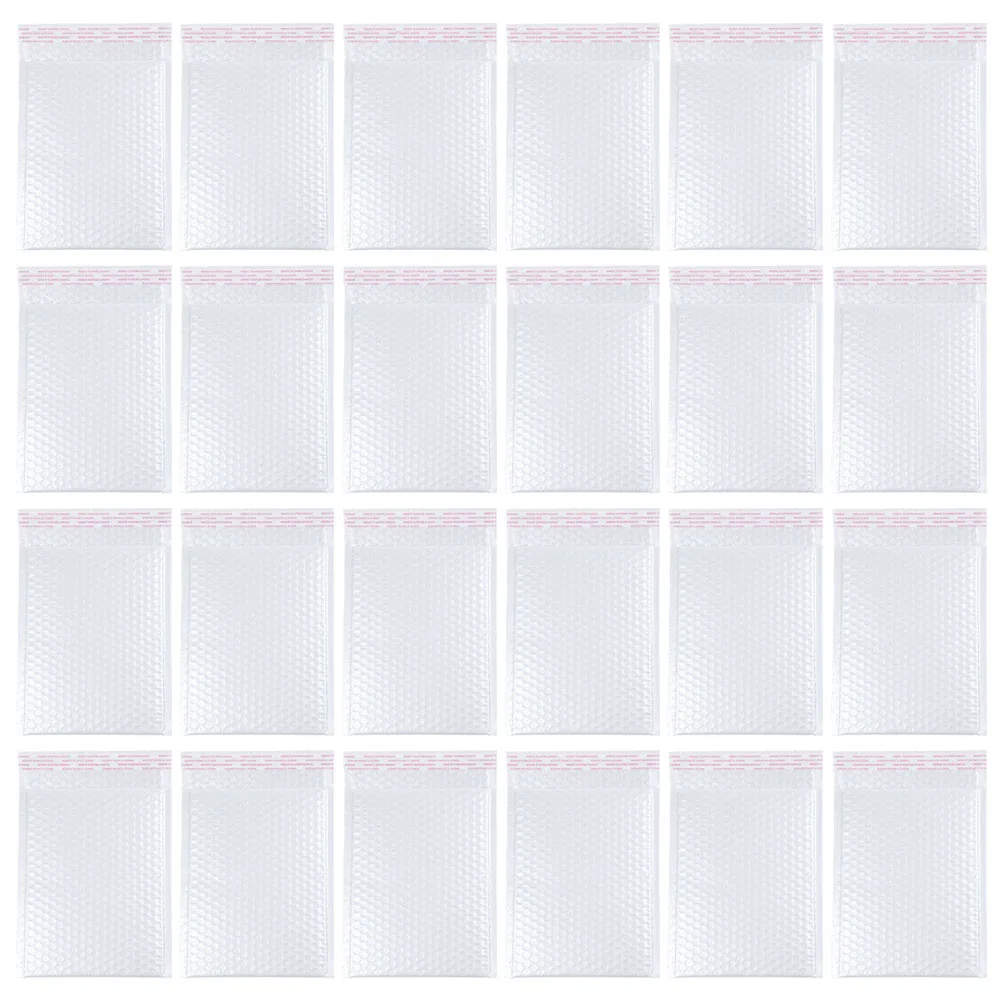 

50 Pcs Small Bubble Mailers Packing Bag Envelopes Self Seal Shockproof Duty White