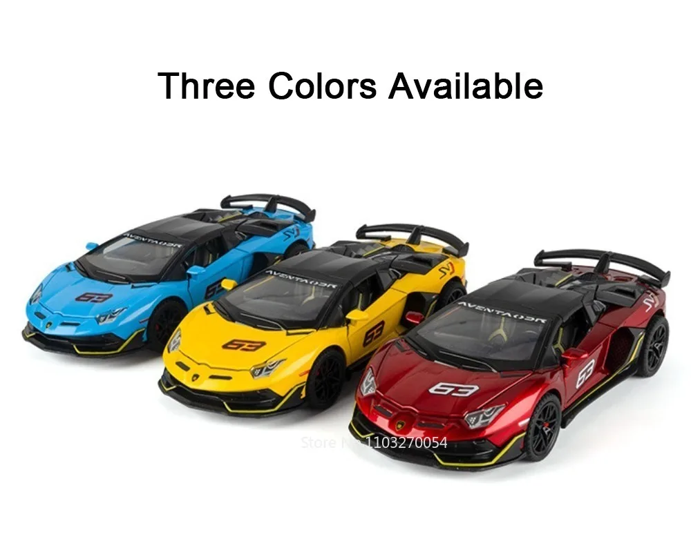 1:32 Lambor SVJ63 LP770 Miniaturmodell Legierung Diecast Auto Spielzeug Sound Licht Zurückziehen Türen Geöffnet Fahrzeug Mode Ornament für Jungen – Detail 2