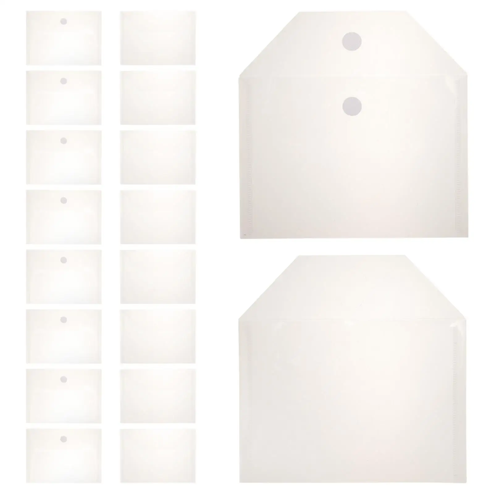 20 Pcs Folders Document Documents Envelopes Holders Transparent PP Large Capacity 180X130mm Storage Office Supplies