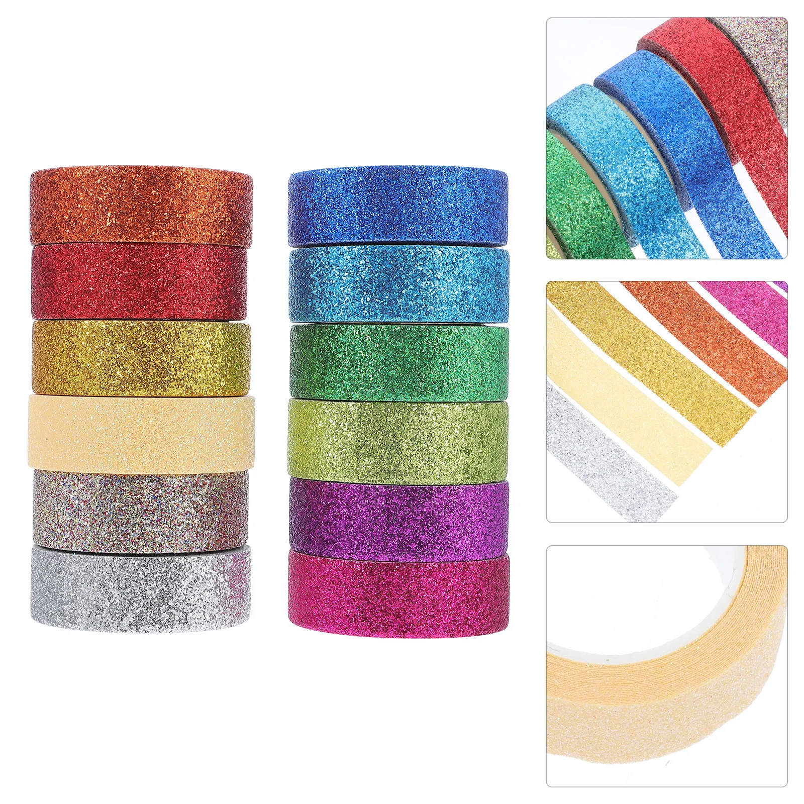 12 Rolls Eco Friendly Washi Tape Decorative Paper Tape Removable Adhesive for Hand Account Diary Gift Wrapping Craft