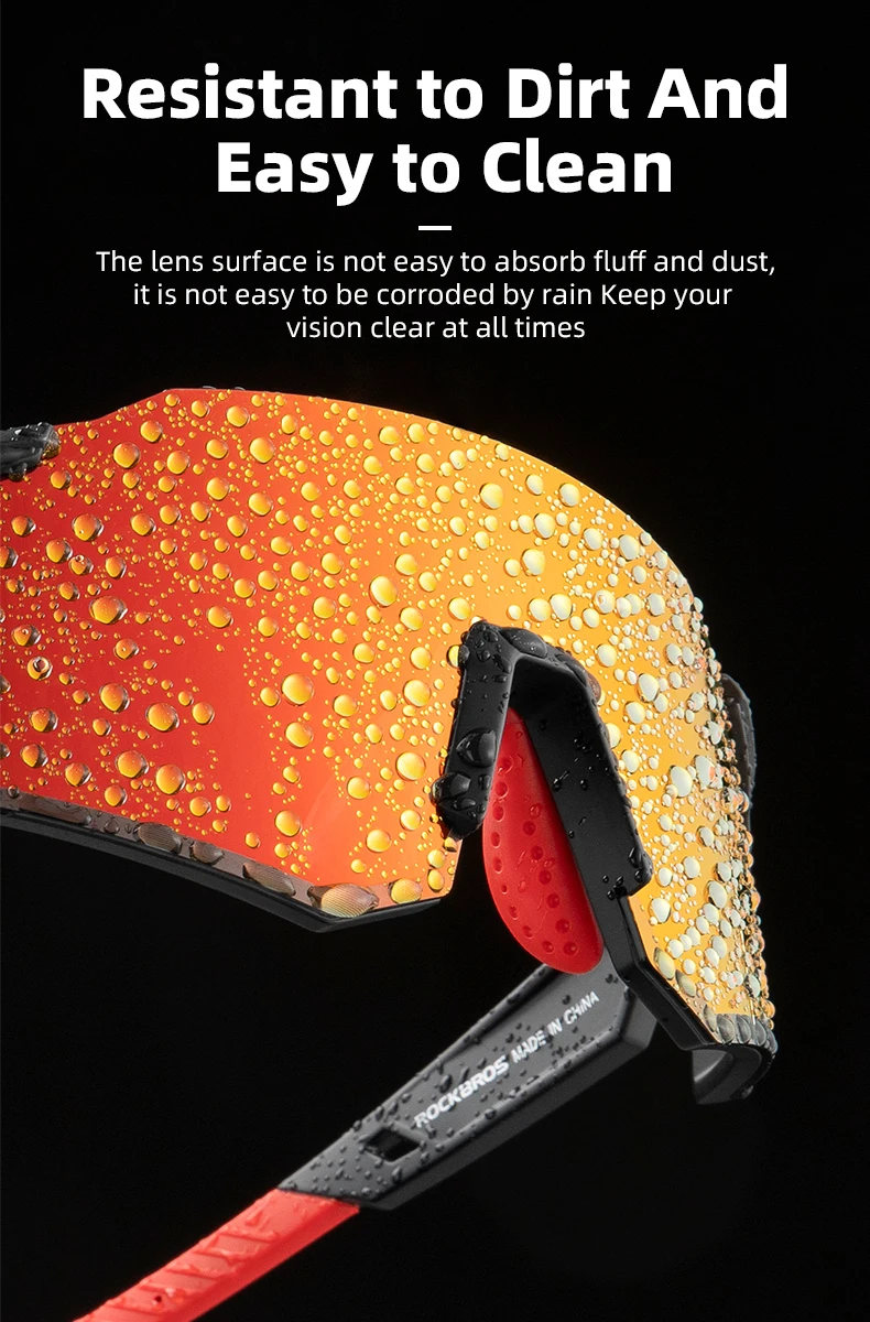 ROCKBROS Fahrradbrille Photochrome Fahrradsonnenbrille Brillen UV400 Sonnenschutzbrille Photochrome Linse Fahrradbrille – Detail 10